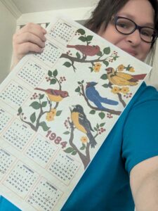 Large vintage calendar created as a prop for The Best Christmas Pageant Ever.